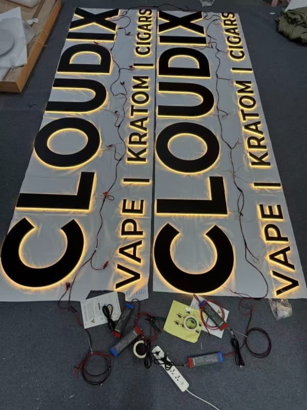 Custom 3d metal backlit sign pending payment
