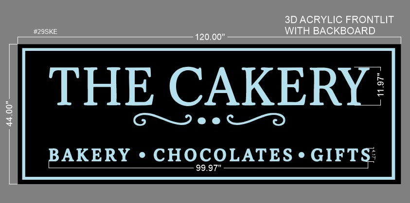 Custom Frontlit signs with backboard (Quantity 3) 50% payment