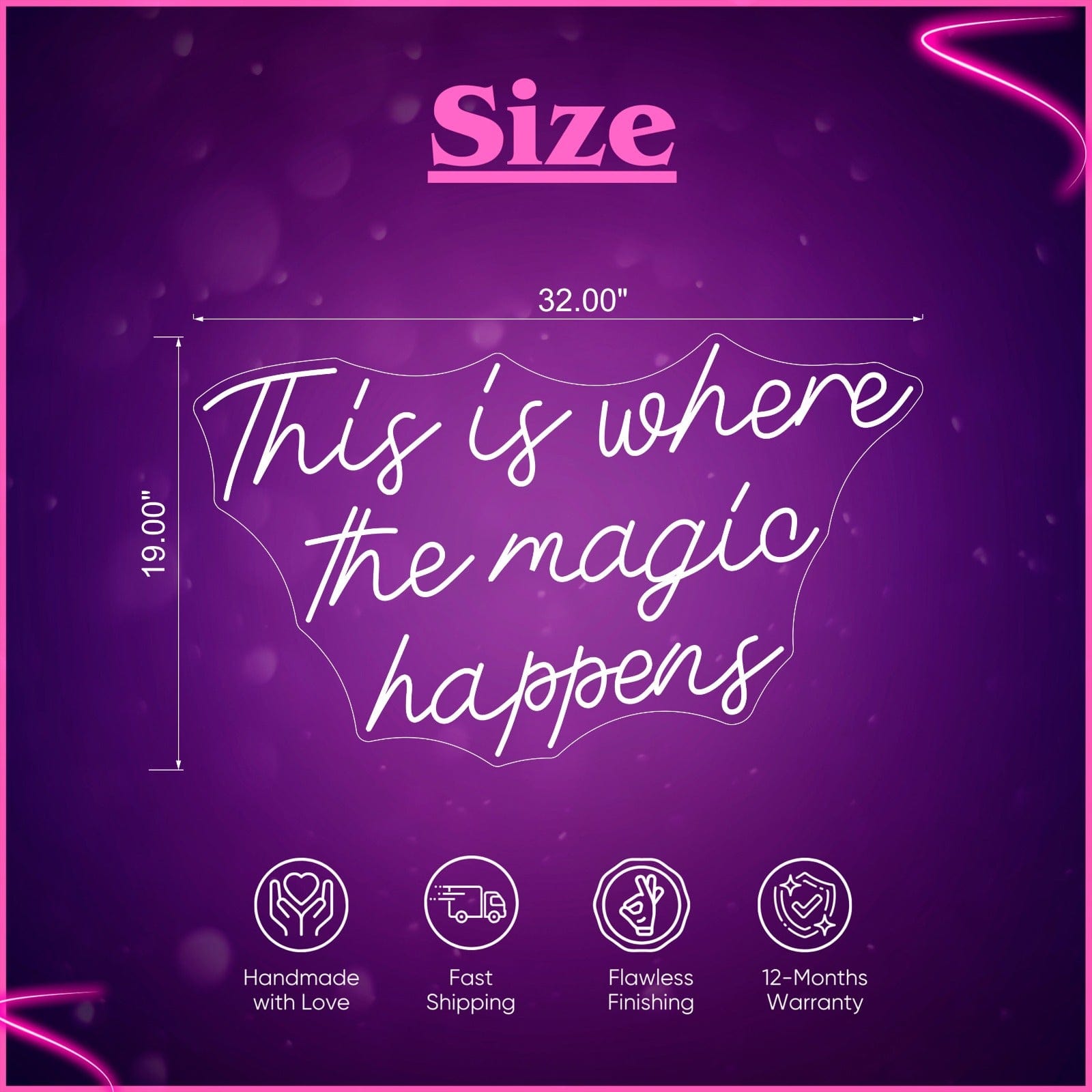 This Is Where The Magic Happens Neon Sign