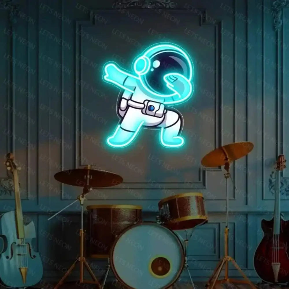 Astronaut Dabbing UV Neon Sign Lets Neon