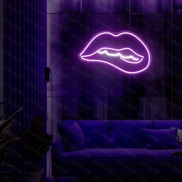 Biting Lip Neon Sign Lets Neon