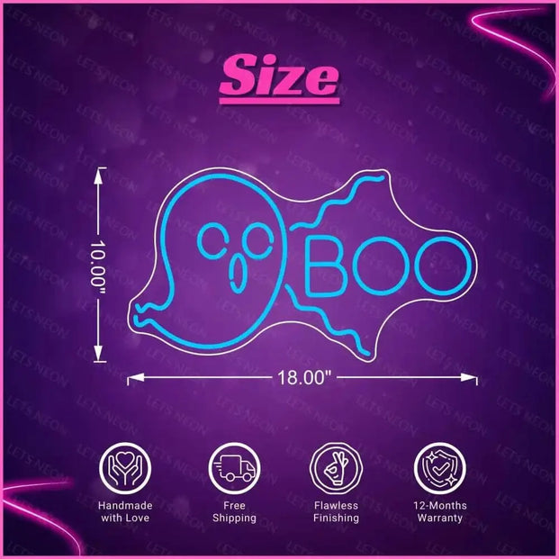 Boo Ghost Neon Sign Lets Neon