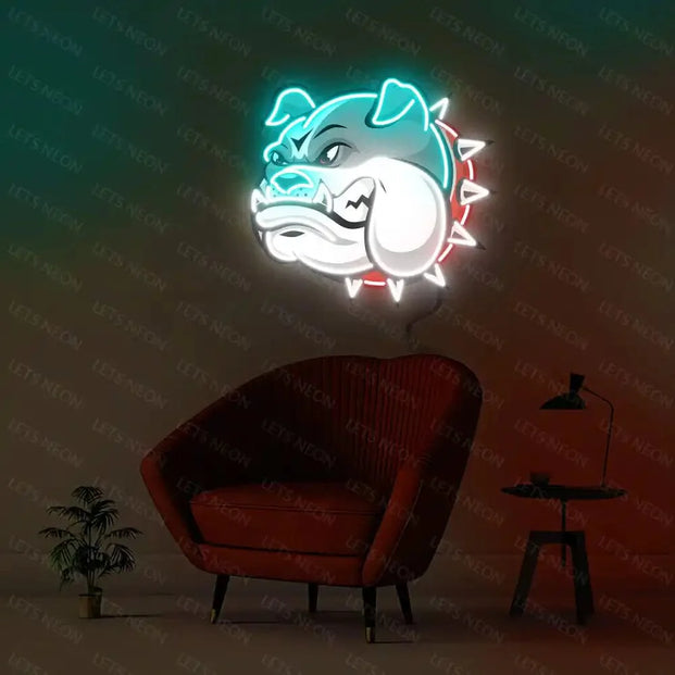 Bulldog UV Neon Sign Lets Neon