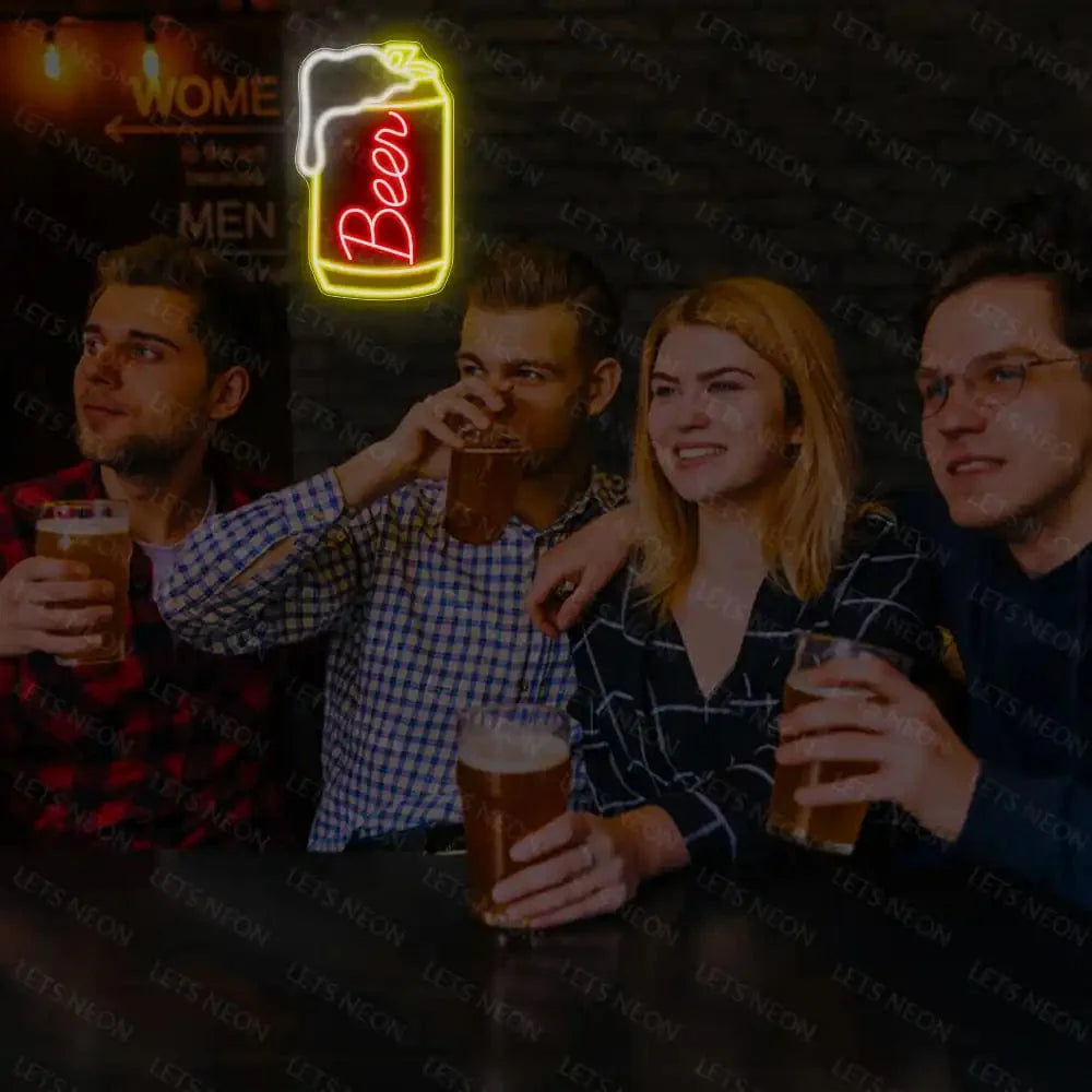Can Beer Neon Sign Lets Neon