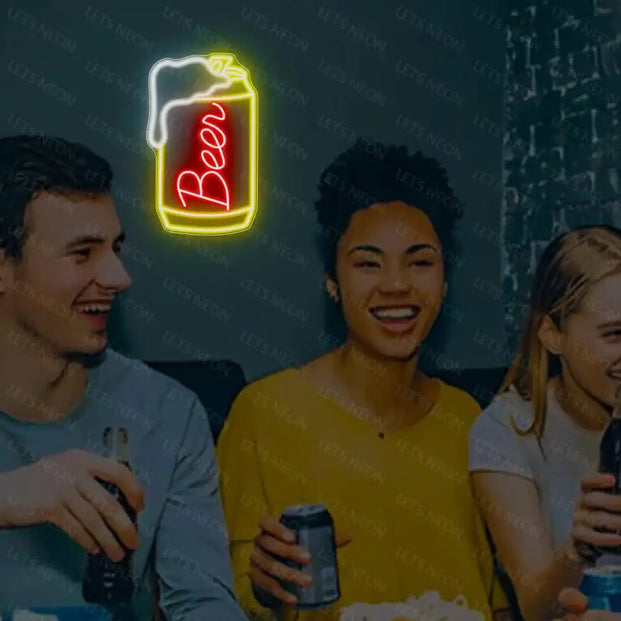 Can Beer Neon Sign Lets Neon