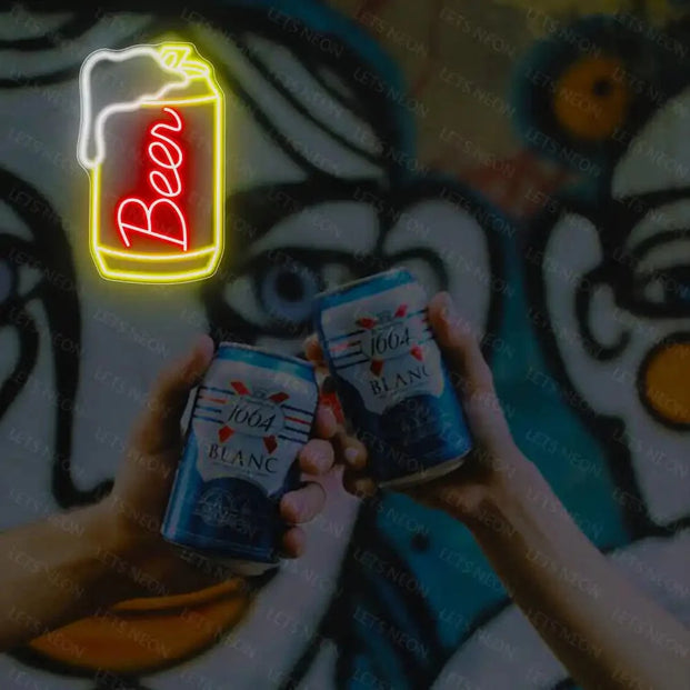 Can Beer Neon Sign Lets Neon