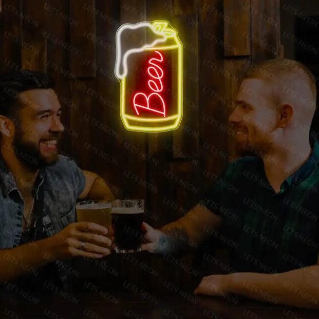 Can Beer Neon Sign Lets Neon