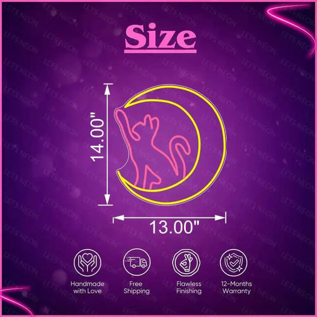 Cat In Moon Neon Sign Lets Neon