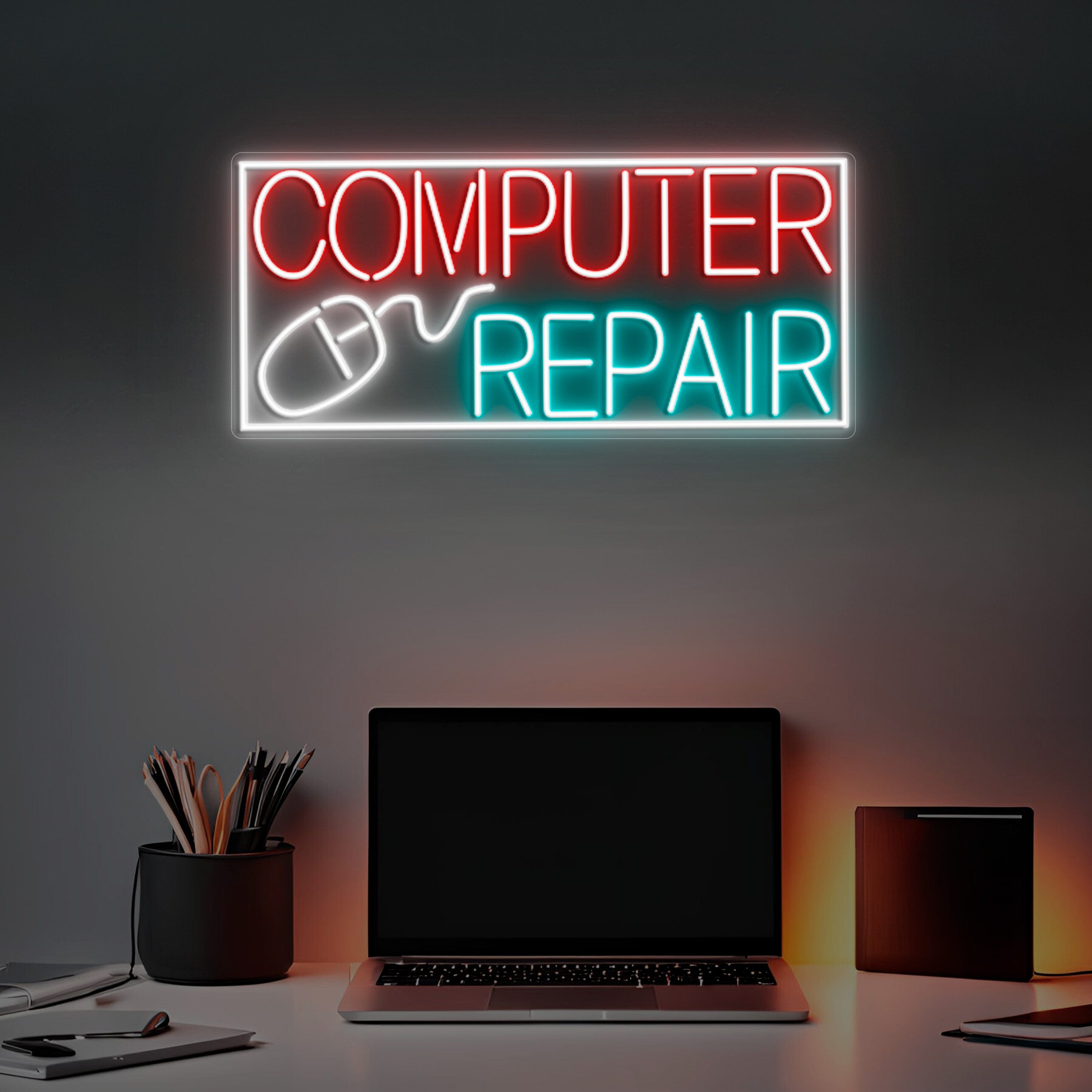 Computer Repair Neon Sign Lets Neon
