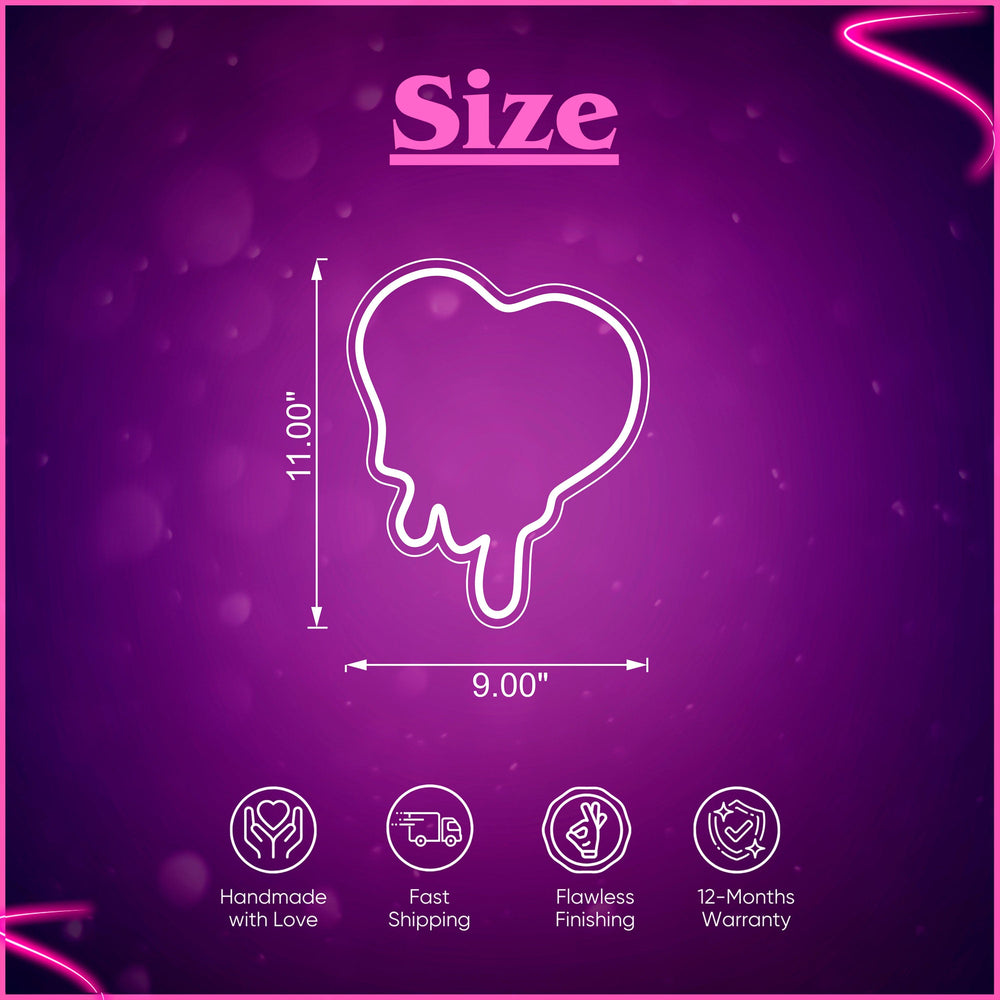 Dripping Heart Neon Sign