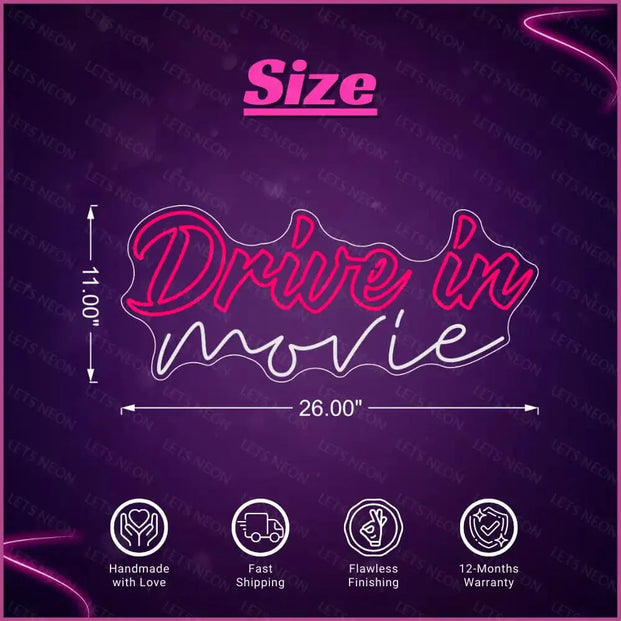 Drive In Movie Neon Sign Lets Neon