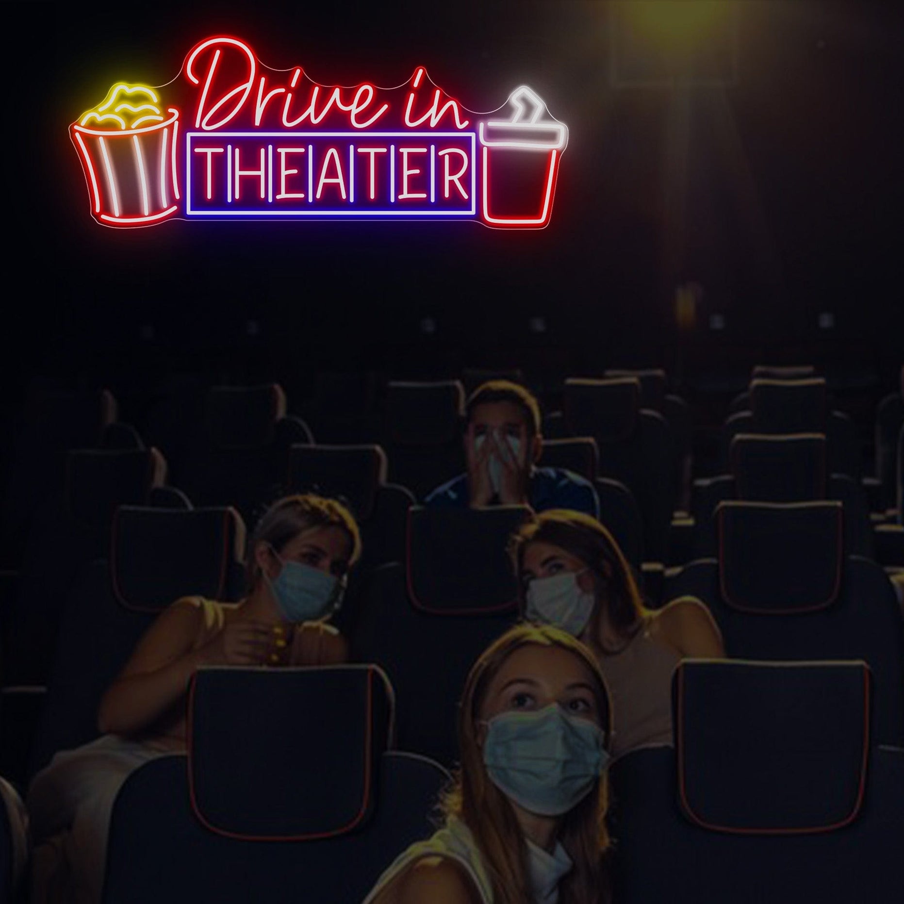 Drive In Theatre Neon sign Lets Neon