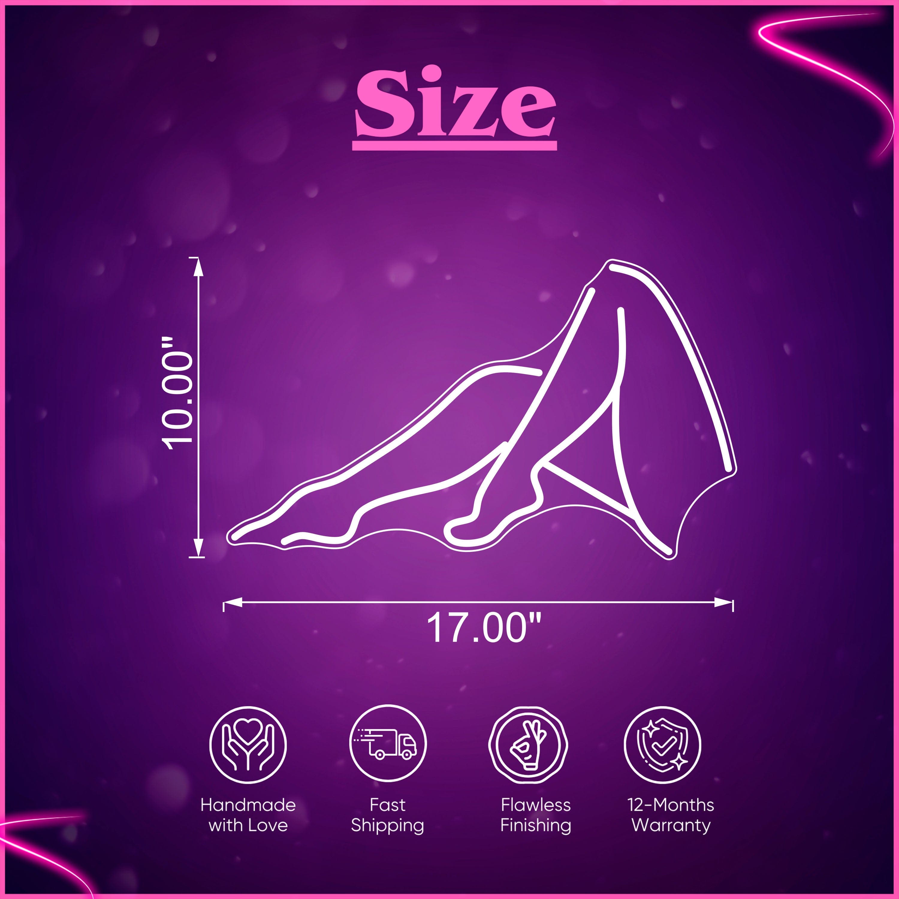 Female Legs Silhouette Neon Sign