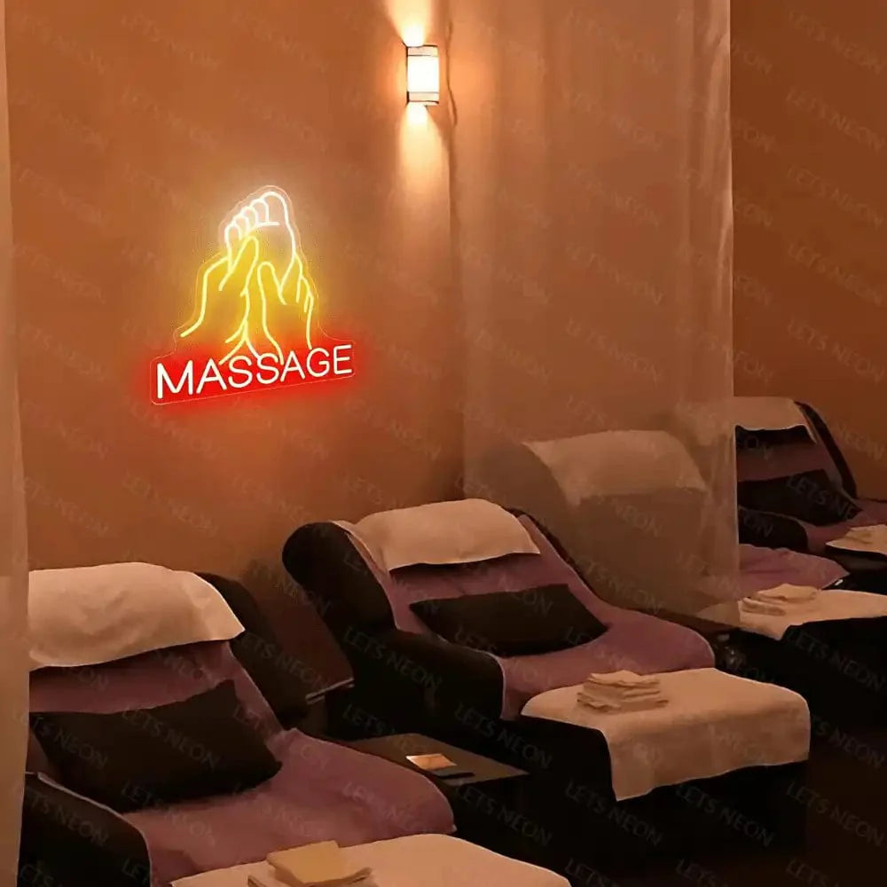 Foot Massage Neon Sign Lets Neon
