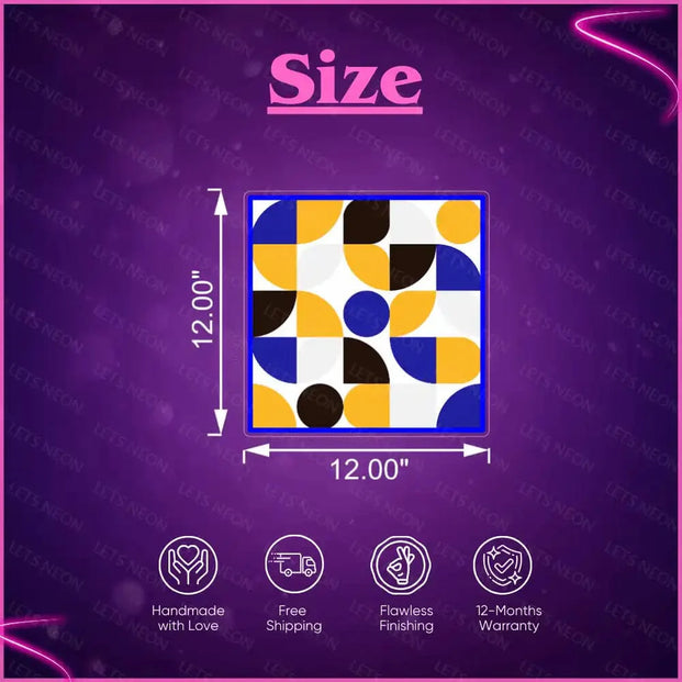 Geometric Pattern UV Neon Sign Lets Neon