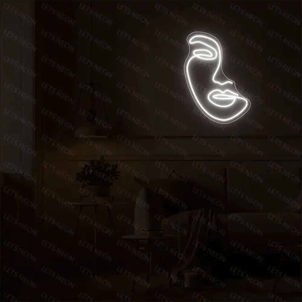 Half Face Neon Sign Lets Neon