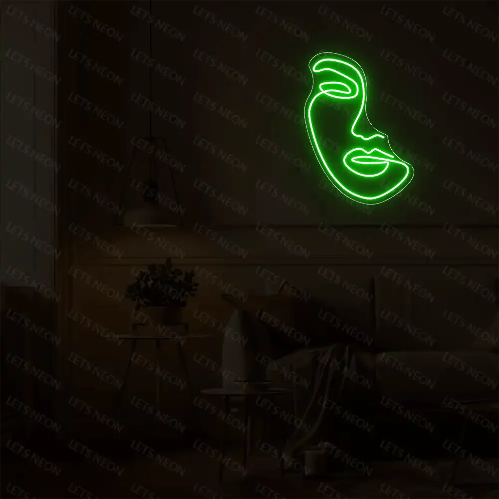Half Face Neon Sign Lets Neon