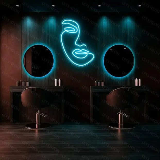 Half Face Neon Sign Lets Neon