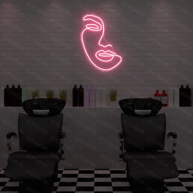 Half Face Neon Sign Lets Neon