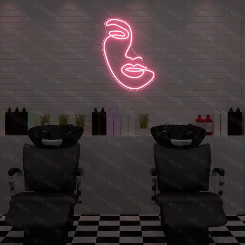 Half Face Neon Sign Lets Neon
