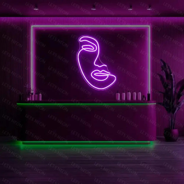 Half Face Neon Sign Lets Neon