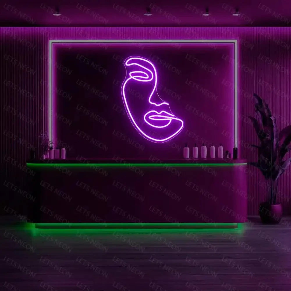 Half Face Neon Sign Lets Neon