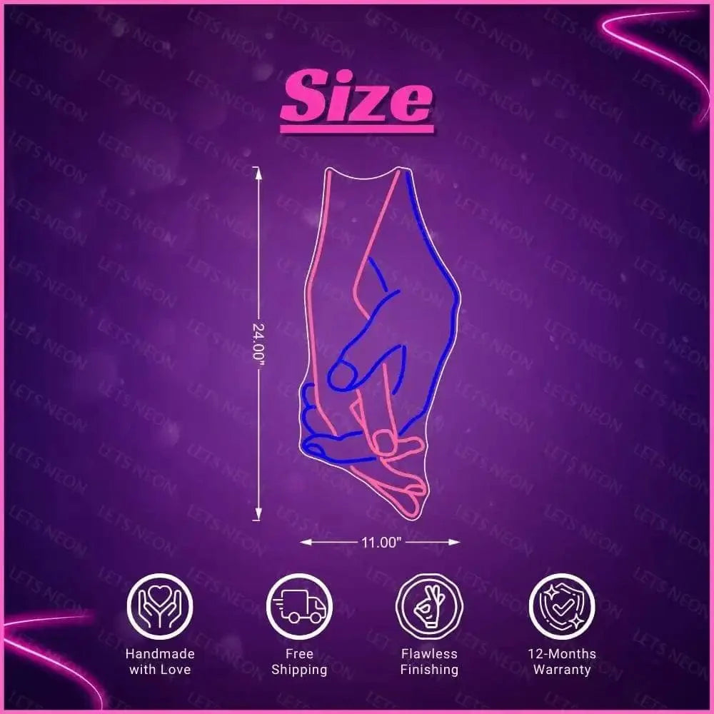 Hand In Hand Neon Sign Lets Neon