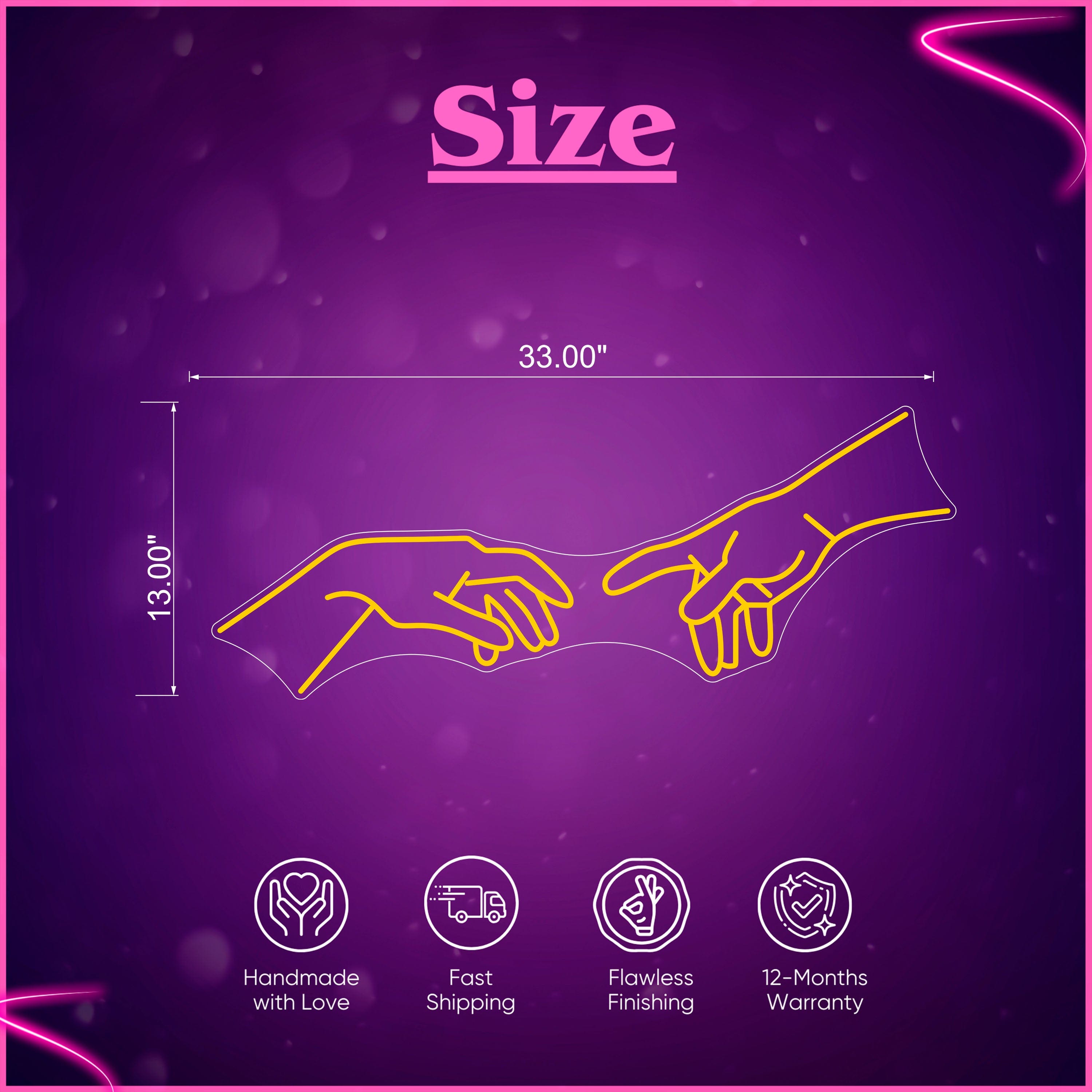 Touching Finger Neon Sign