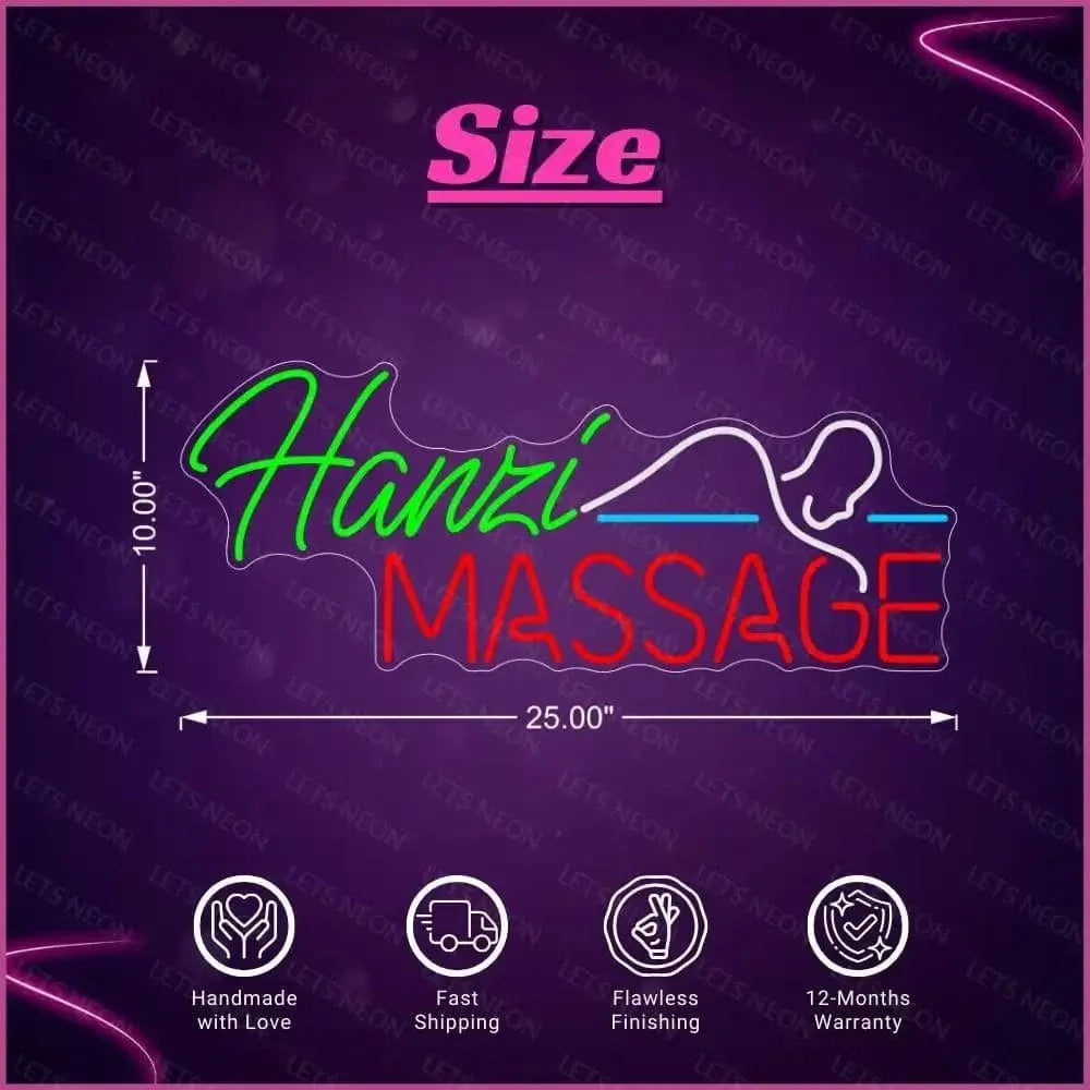 Hanzi Massage Neon Sign Lets Neon