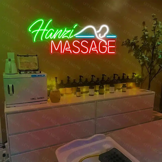 Hanzi Massage Neon Sign Lets Neon