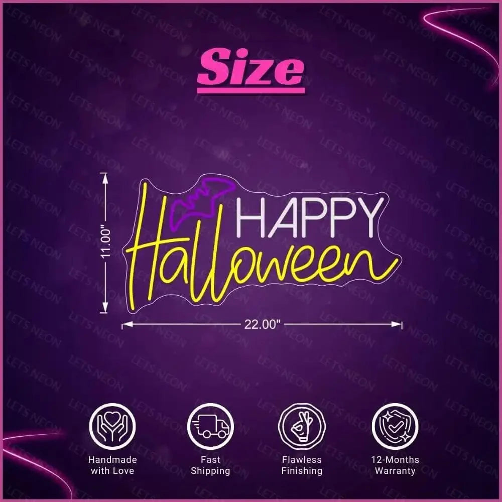 Happy Halloween Neon Sign Lets Neon