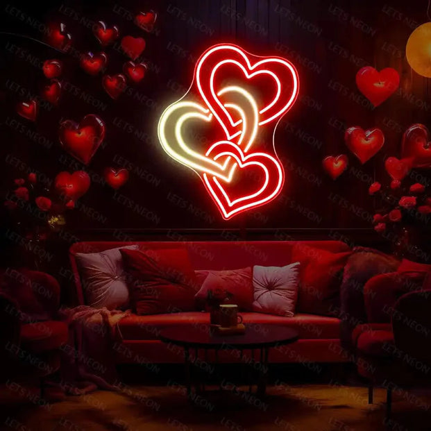 Heart Chain neon sign Lets Neon