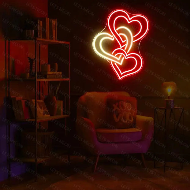 Heart Chain neon sign Lets Neon