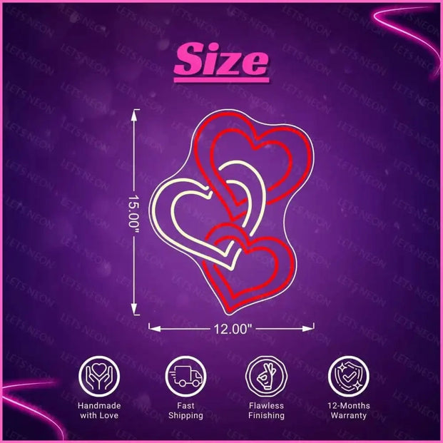 Heart Chain neon sign Lets Neon