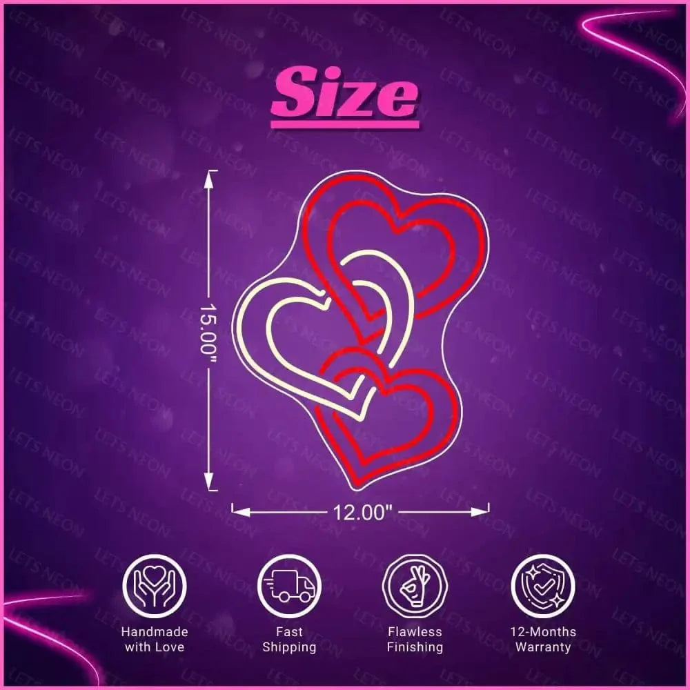 Heart Chain neon sign Lets Neon