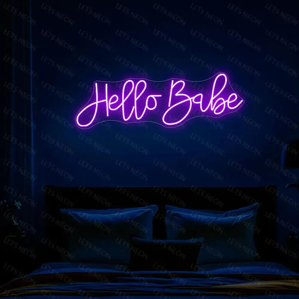 Hello Babe Neon sign Lets Neon