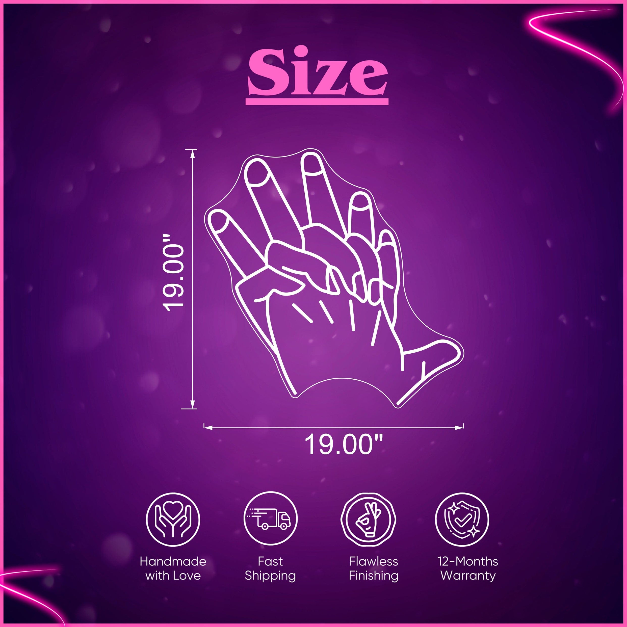 Hand In Hand Neon Sign