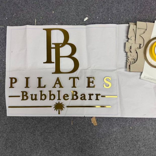Custom 2D Acrylic Pasted sign (Angie)50% remaining payment