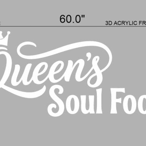 Custom Acrylic Frontlit sign (Tasha Griffin) 50% payment