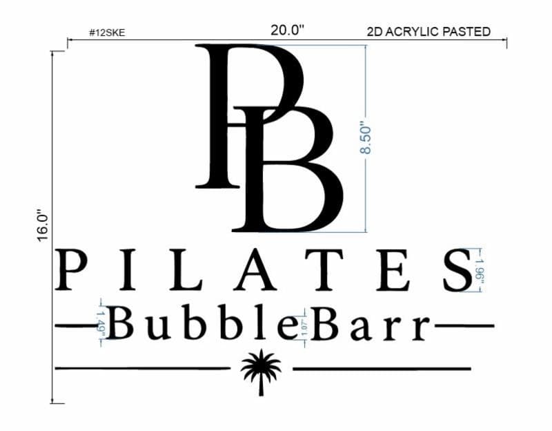 Custom 2D Acrylic Pasted sign (Angiet)50% payment