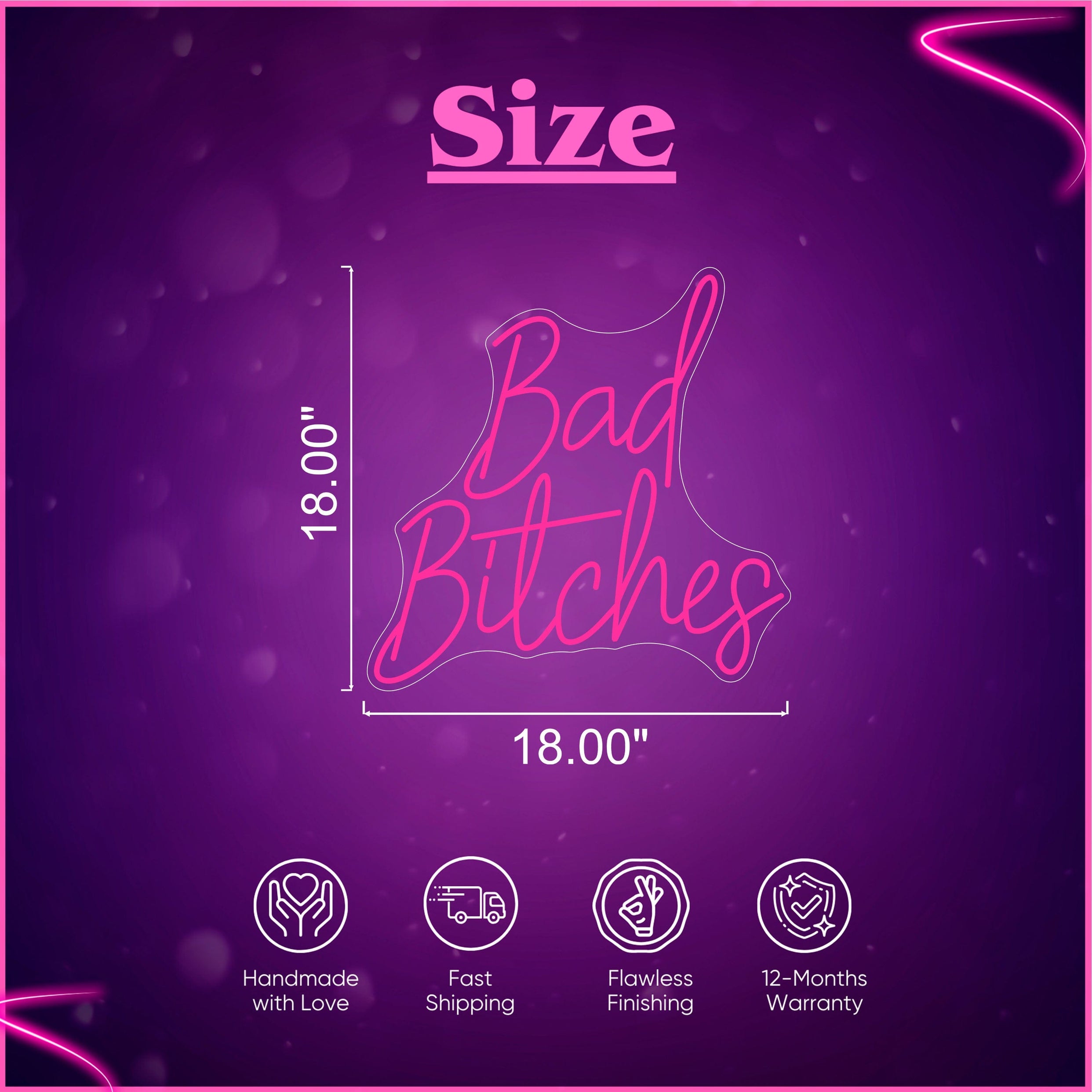Bad Bitches Neon Sign Lets Neon
