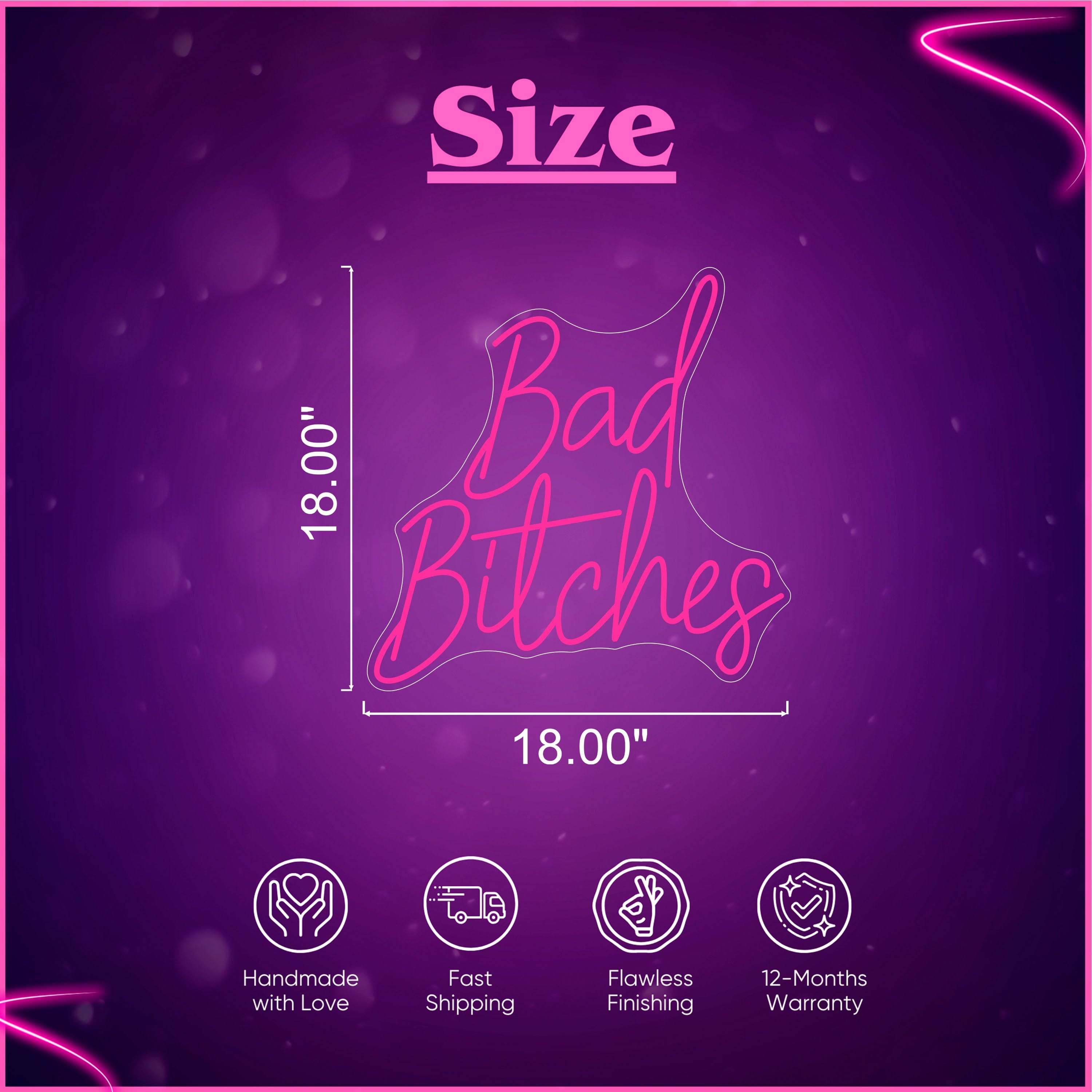 Bad Bitches Neon Sign Lets Neon