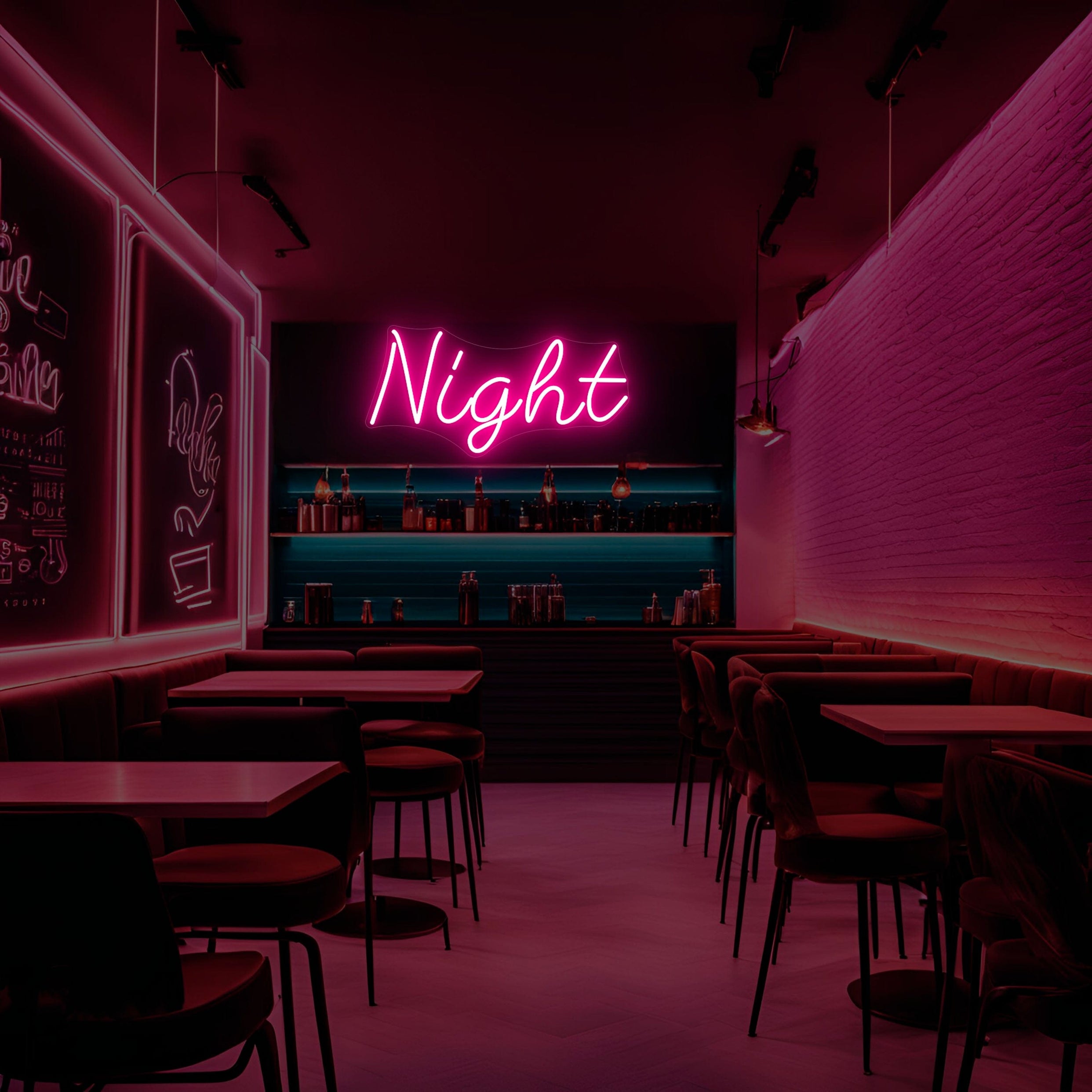 Word Night Neon Sign Lets Neon