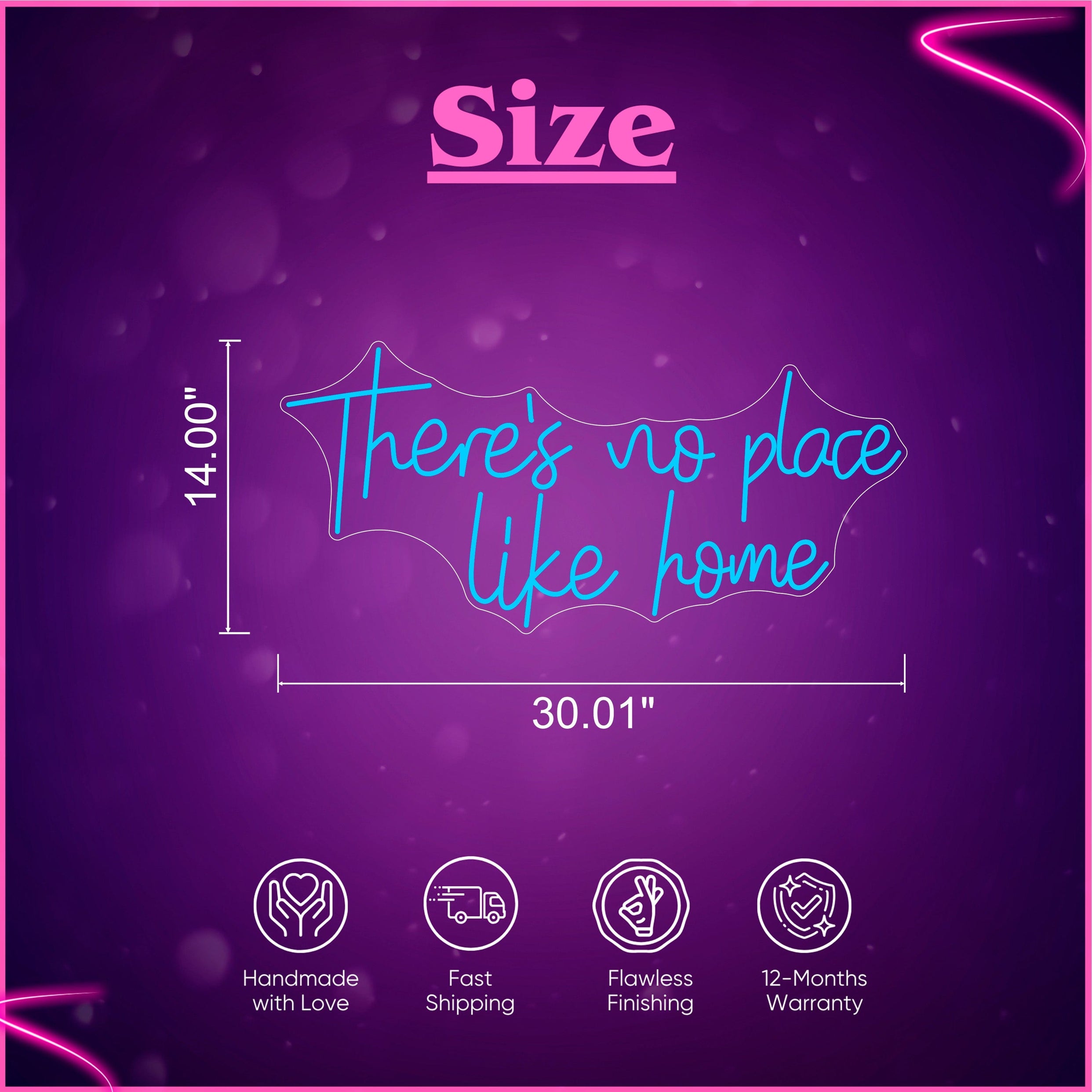 There's no place like home Neon Sign Lets Neon
