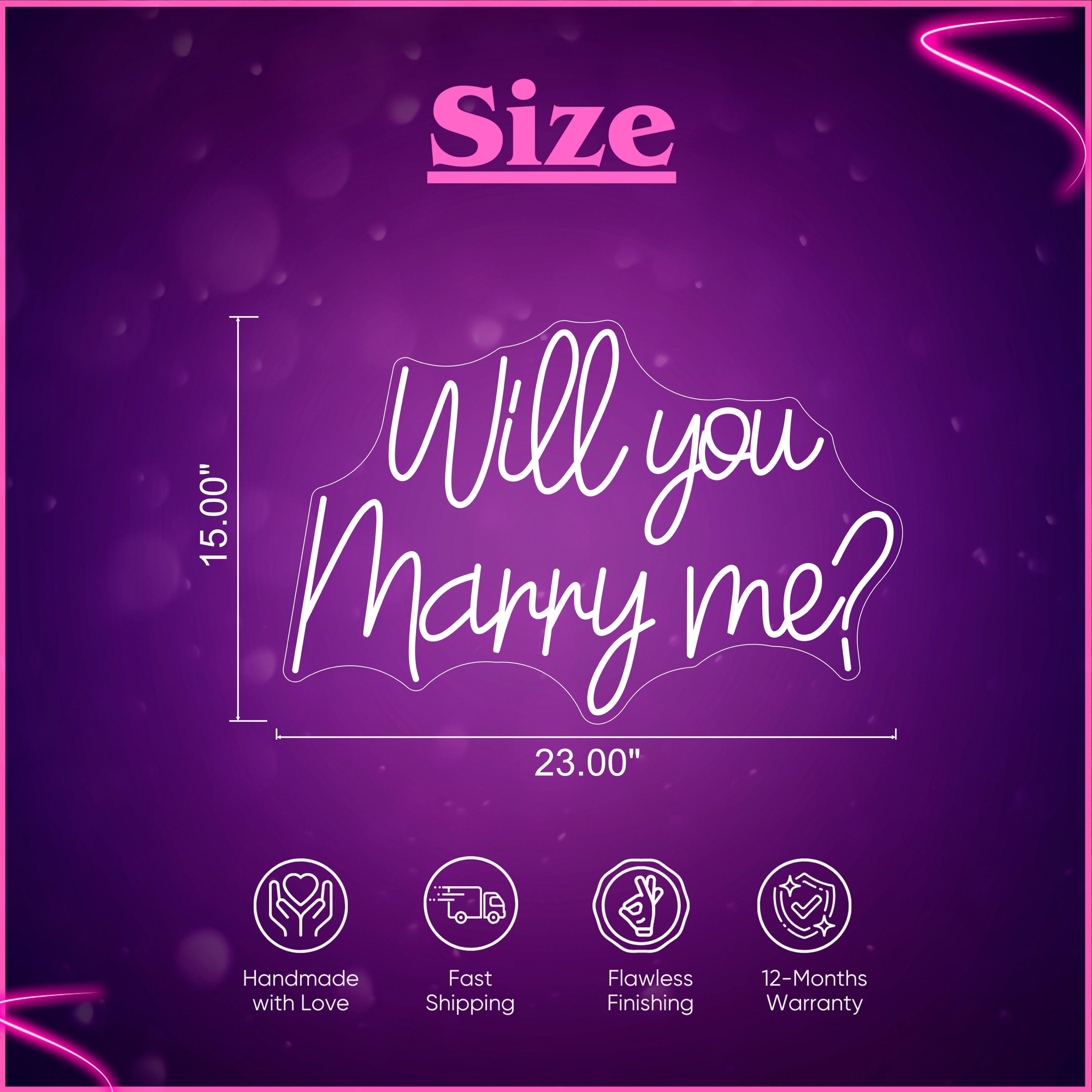 Will you marry me? Neon Sign Lets Neon
