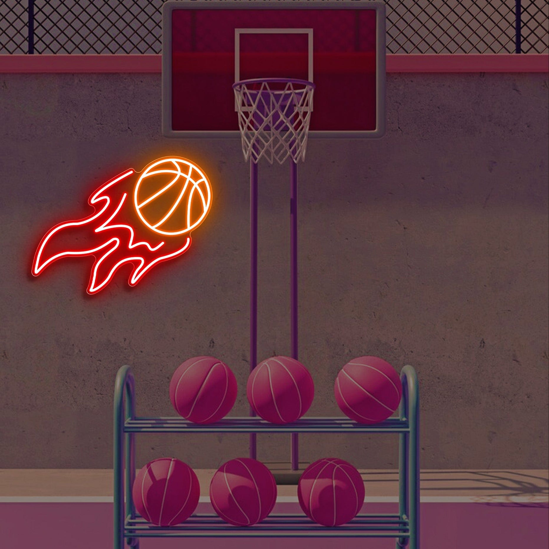 Basket Ball Neon Sign Lets Neon