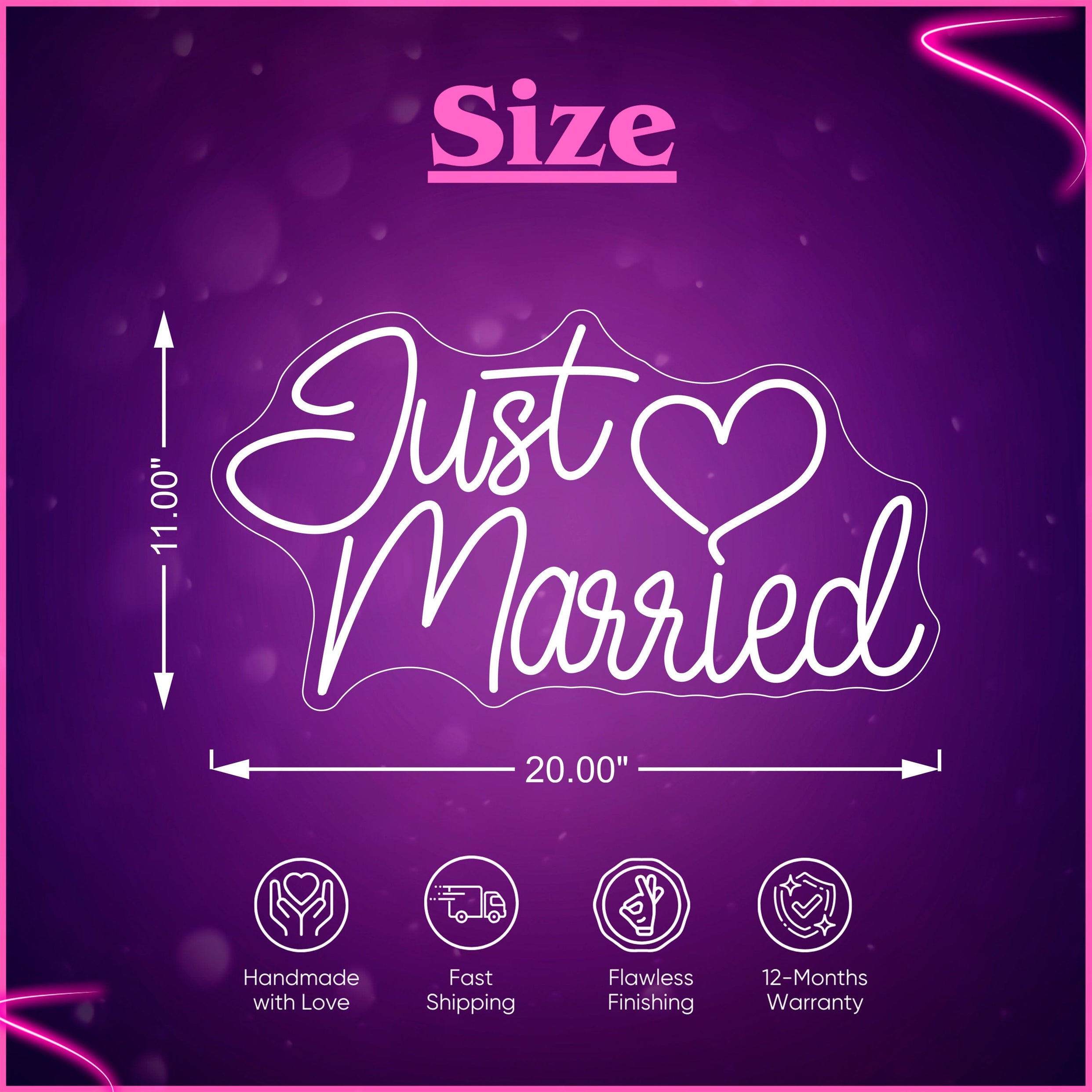 Just Married Neon Sign Lets Neon