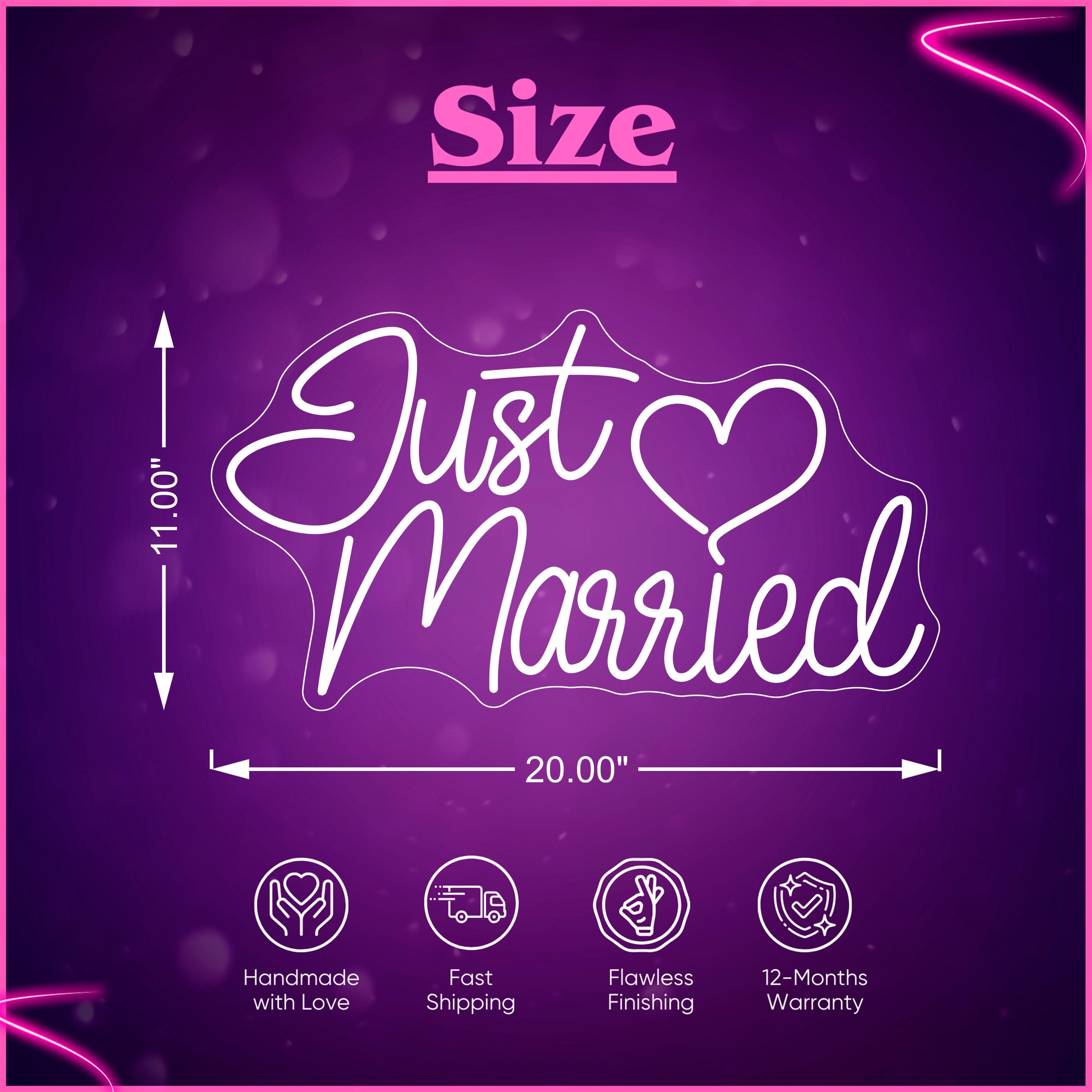 Just Married Neon Sign Lets Neon