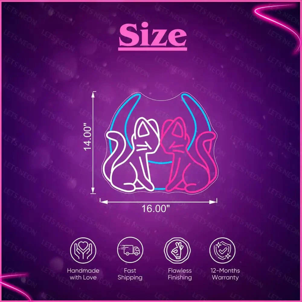 Moon Cats Neon Sign Lets Neon