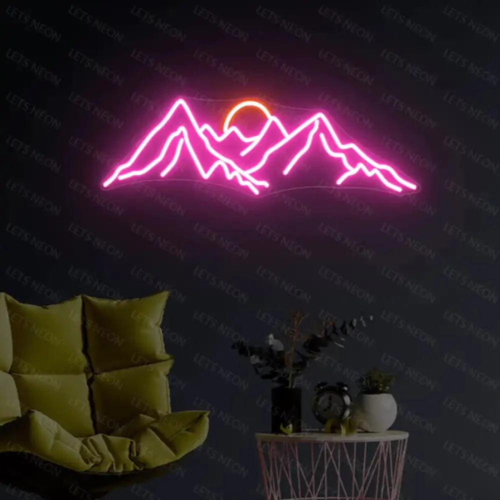 Mountain Sun Neon sign Lets Neon